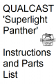 Qualcast 'Superlite Panther' Manual and Parts List
